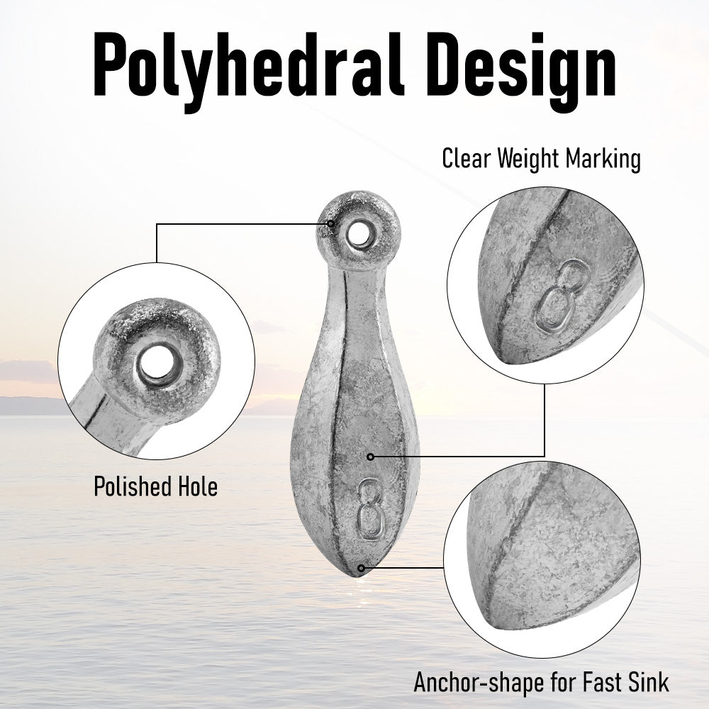 Dr.Fish 5pcs Bank Sinkers 1 to 8oz