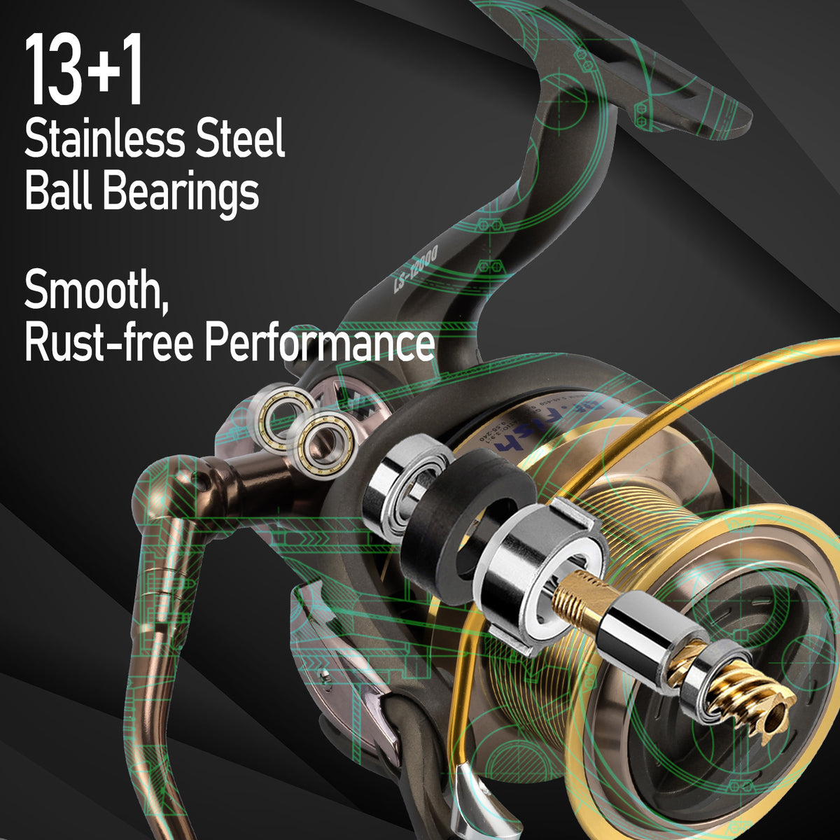 Dr.Fish LS Surf Fishing Reel 10000/12000 Heavy Duty - Dr.Fish Tackles