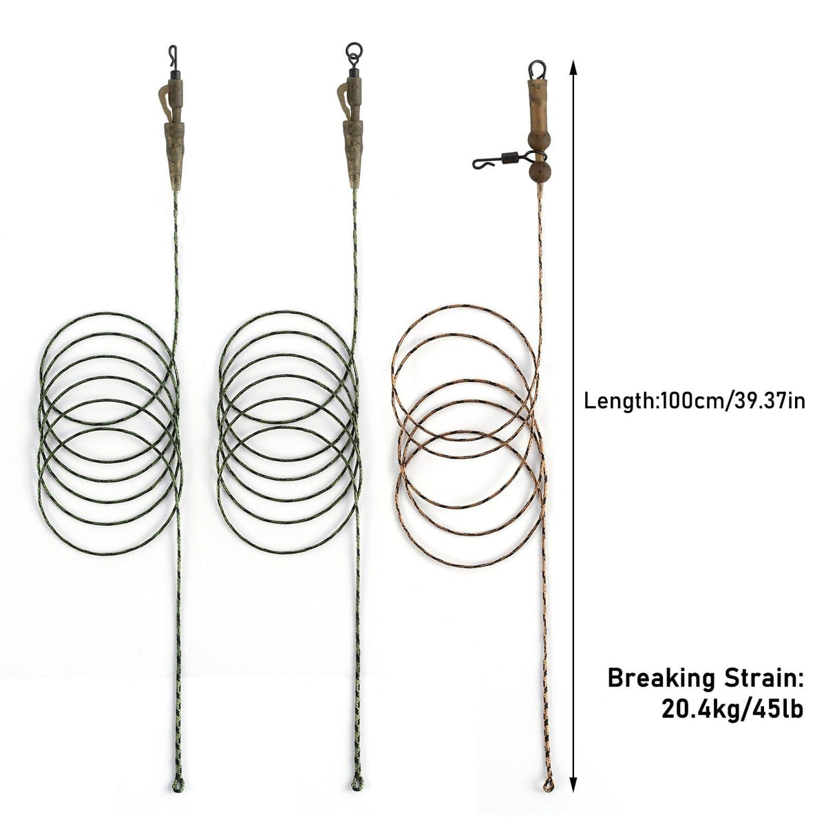 Dr.Fish 6pcs  Leadcore Leaders 39.37'' - Dr.Fish Tackles