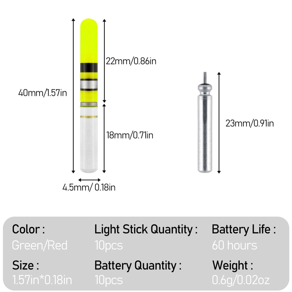 Dr.Fish 10pcs Glow Sticks LED Fish Floats - Dr.Fish Tackles