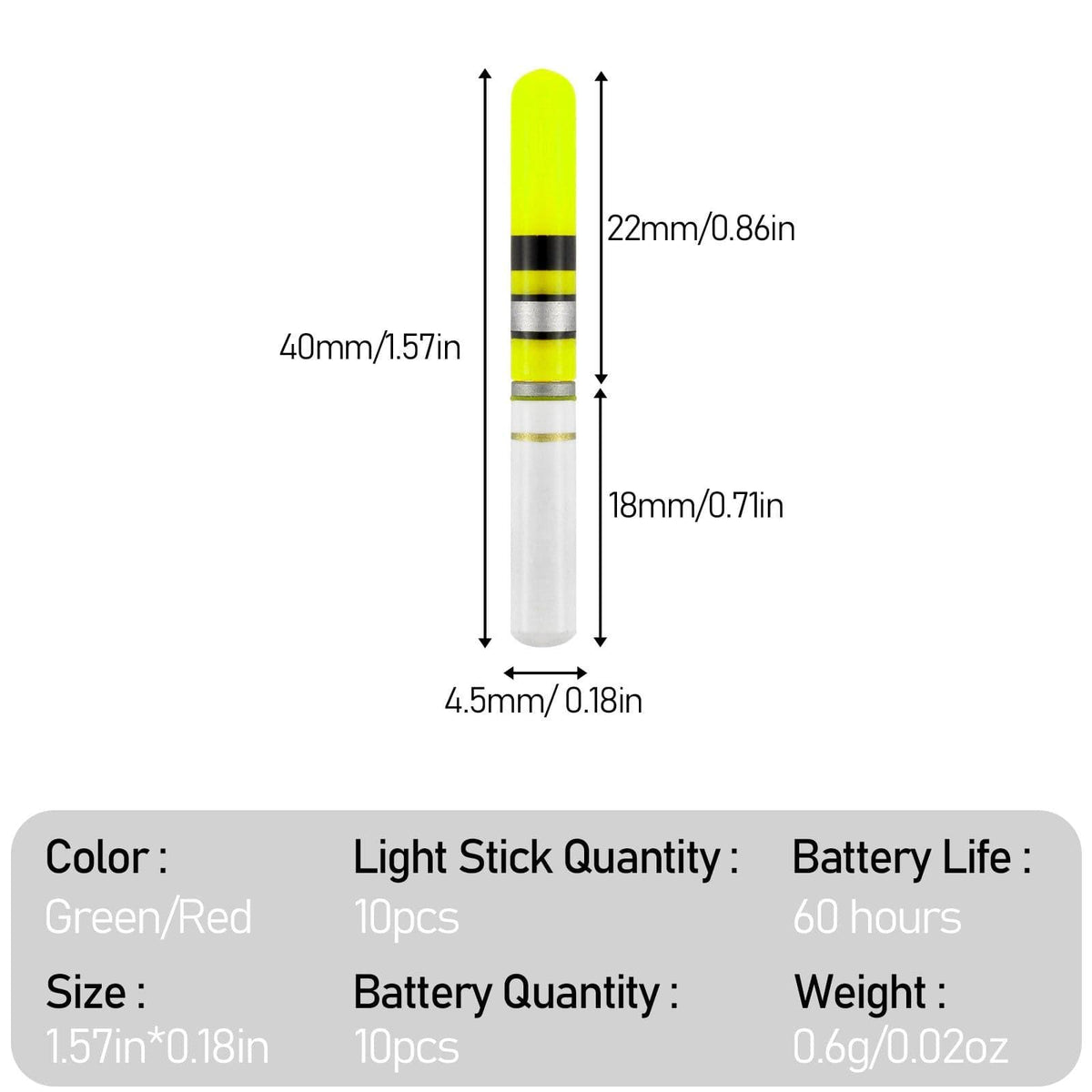 Dr.Fish 10pcs Glow Sticks LED Fish Floats - Dr.Fish Tackles
