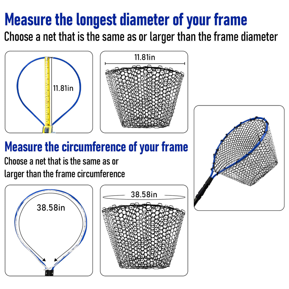 Dr.Fish Fishing Landing Replacement Rubber Net