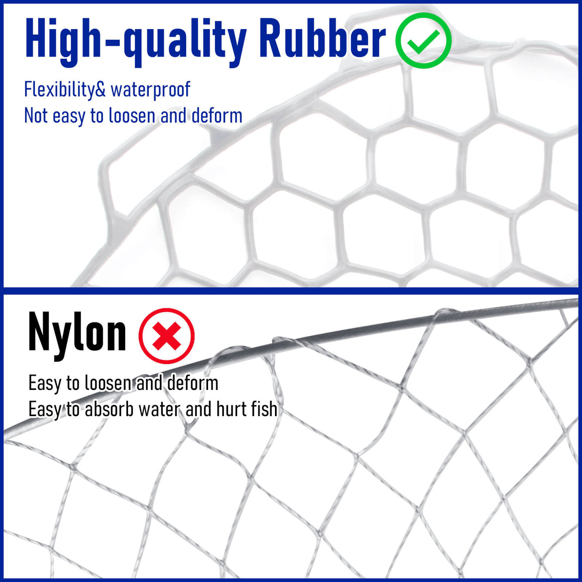 Dr.Fish Fishing Landing Replacement Rubber Net