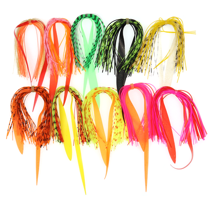 Dr.Fish 3pcs Squid DIY Rubber Jig Lures Skirt Fly Tying Materials (10colors) - Dr.Fish Tackles