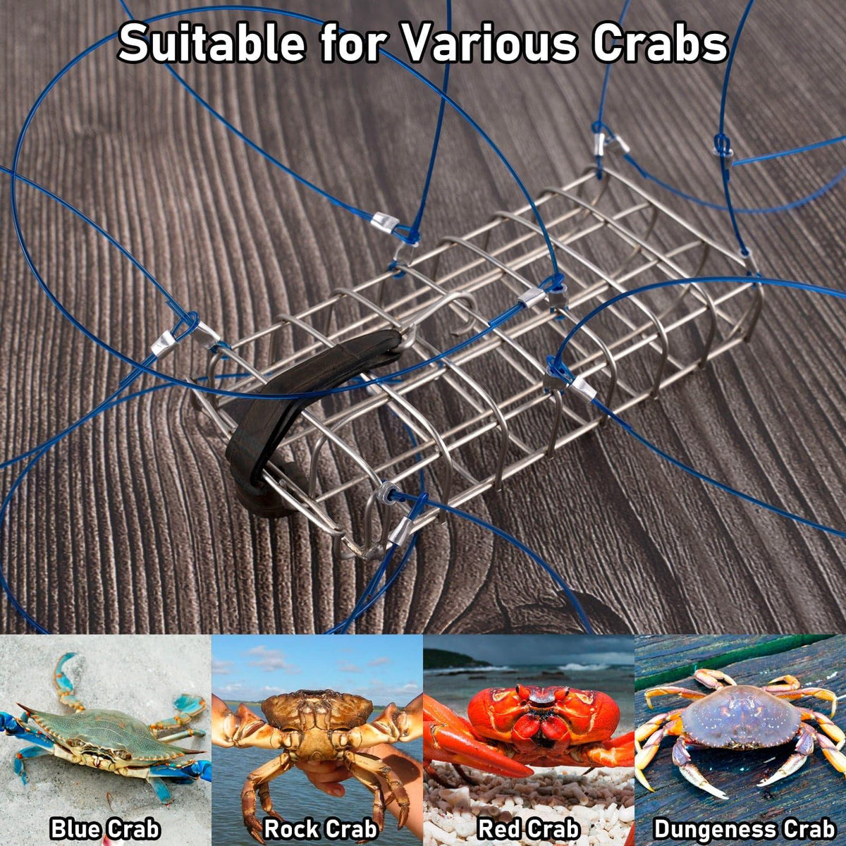 Dr.Fish Castable Crab Traps with 8 Loops - Dr.Fish Tackles