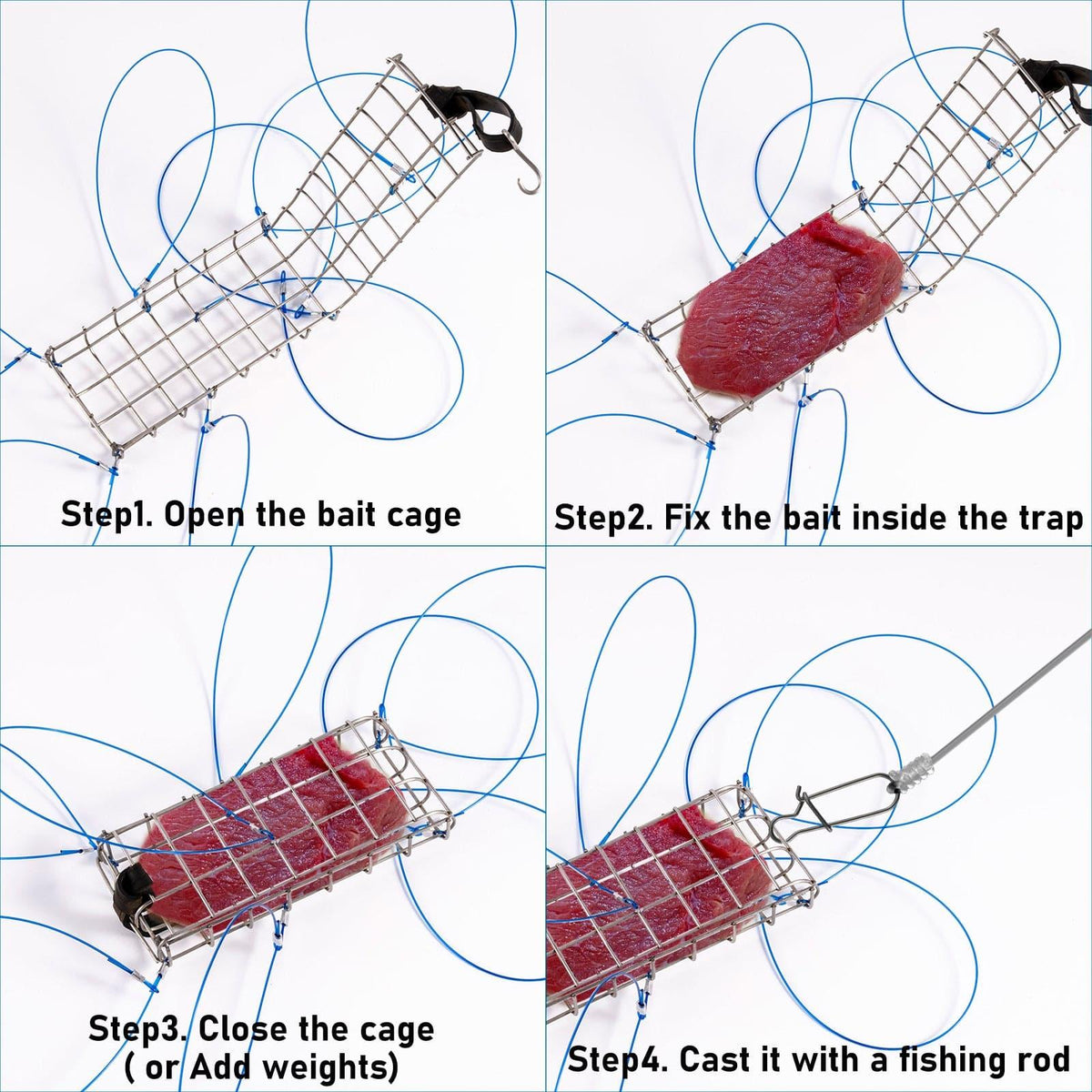 Dr.Fish Castable Crab Traps with 8 Loops - Dr.Fish Tackles
