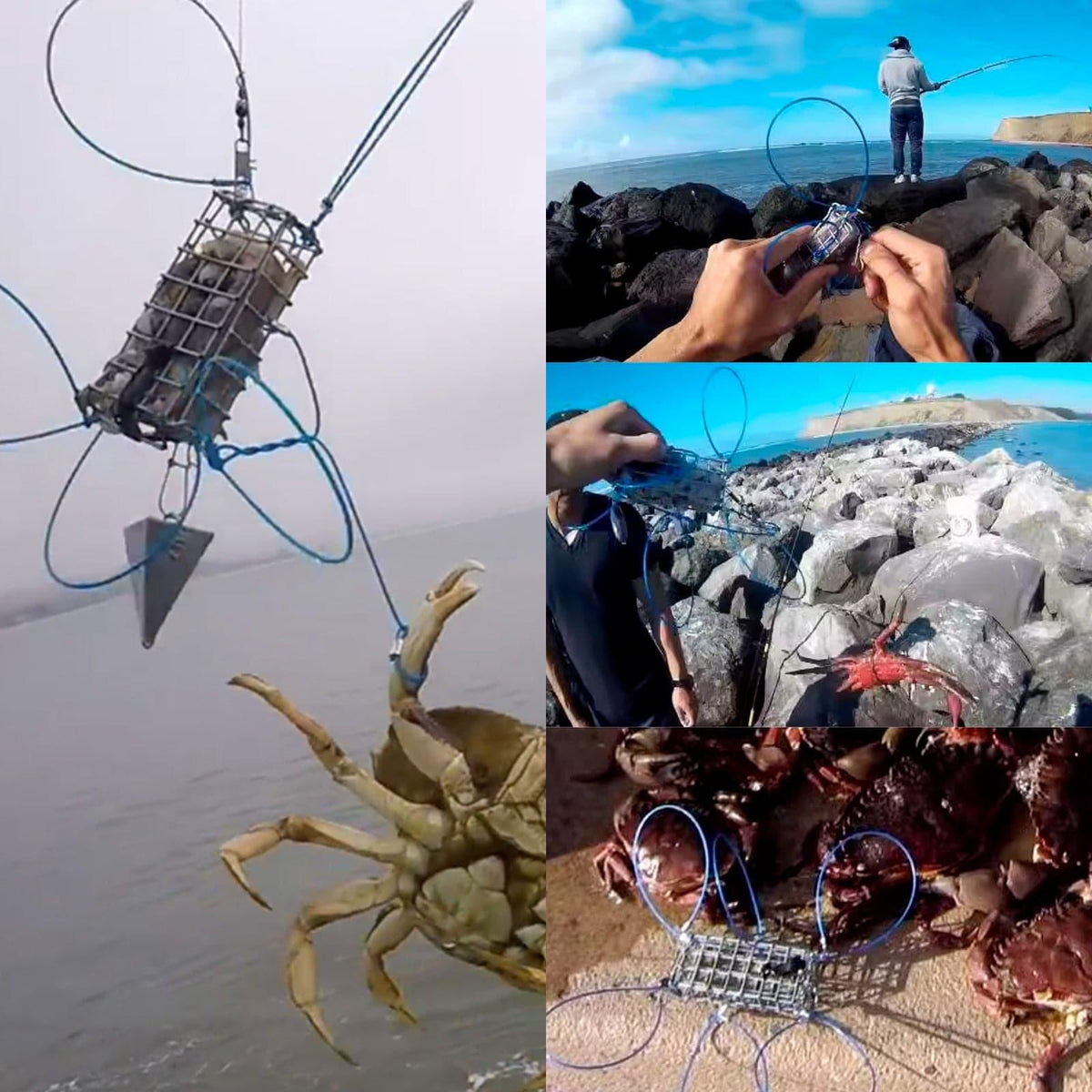 Dr.Fish Castable Crab Traps with 8 Loops - Dr.Fish Tackles