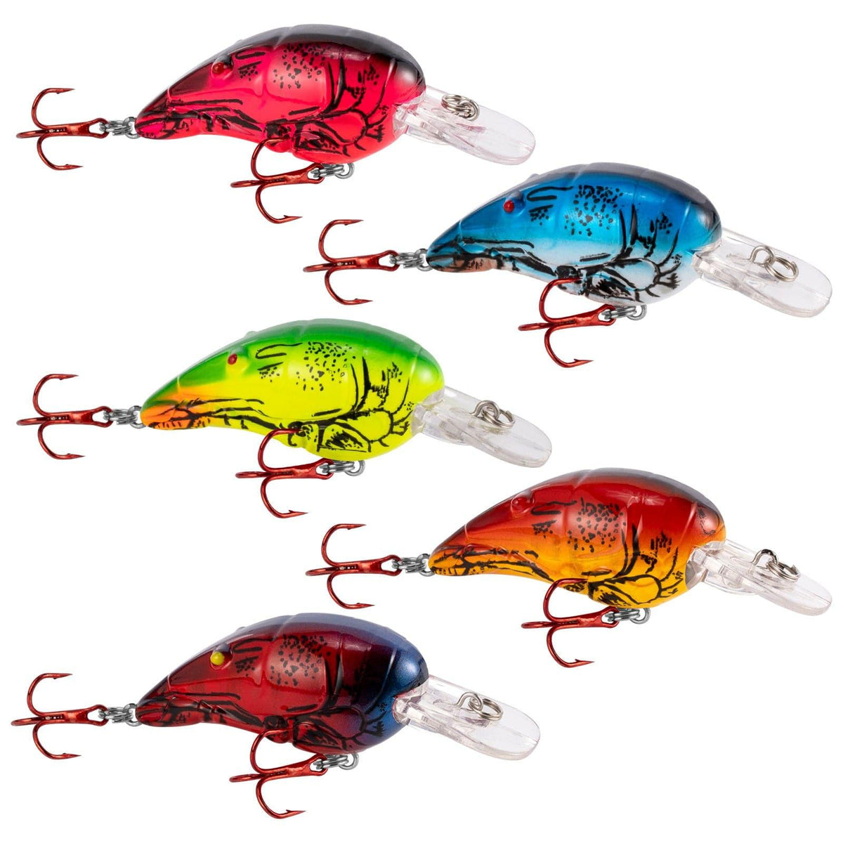 Dr.Fish 4pcs Crayfish Hard Bait  Bait  2.8'' - Dr.Fish Tackles