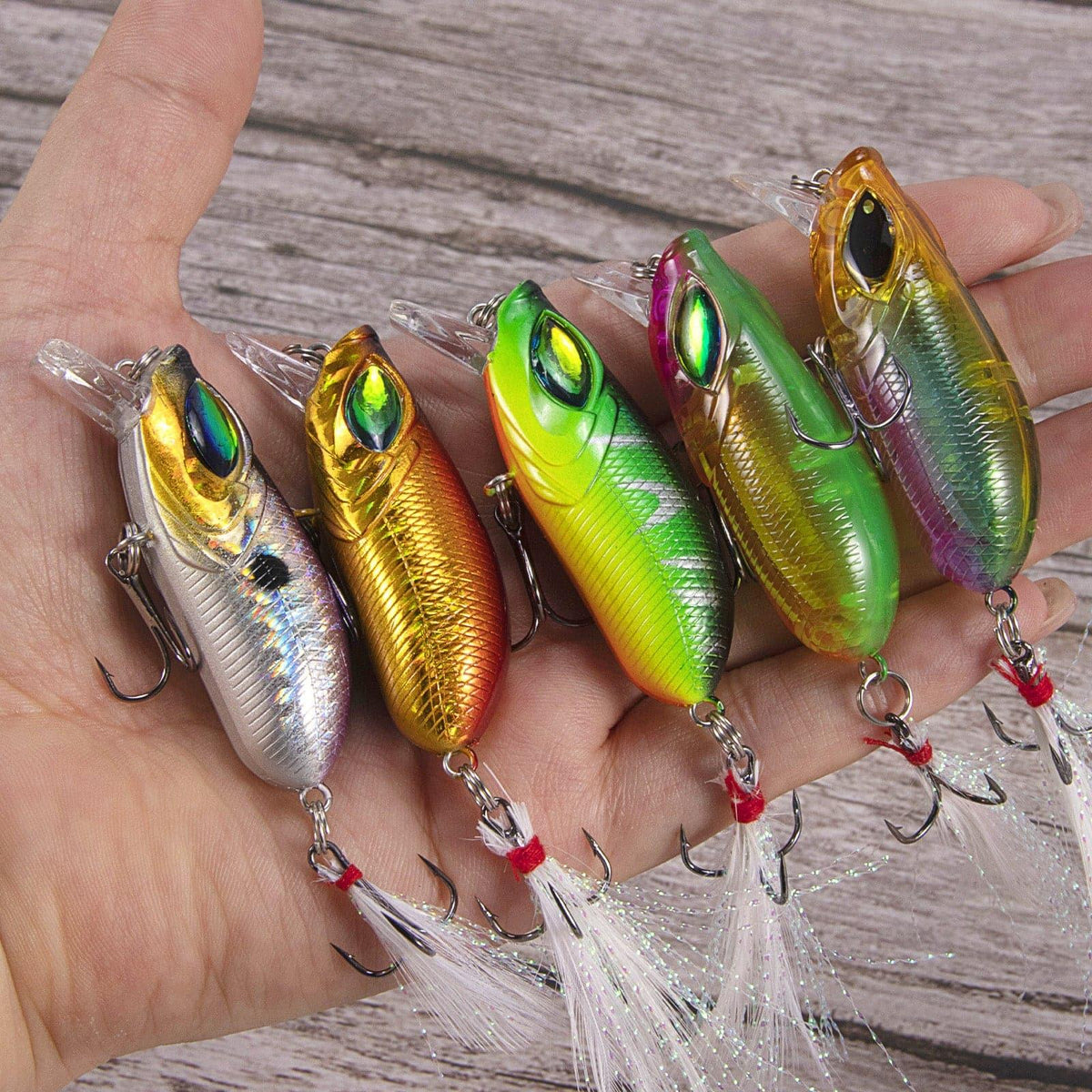 Dr.Fish 5pcs Minnow Crankbaits Fishing Lure 2.4'' - Dr.Fish Tackles