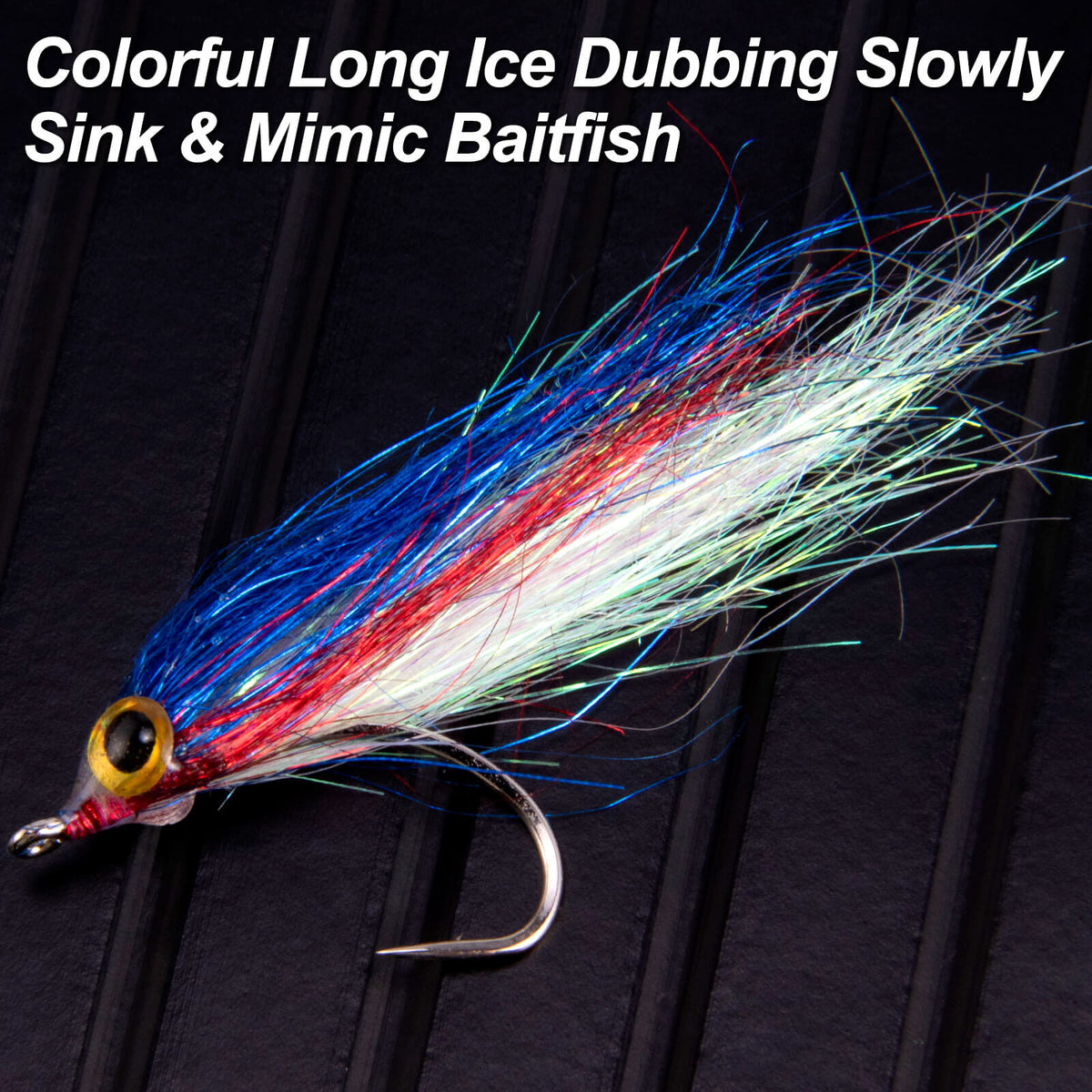 Dr.Fish 6pcs Wounded Minnow Fly Ice Dub