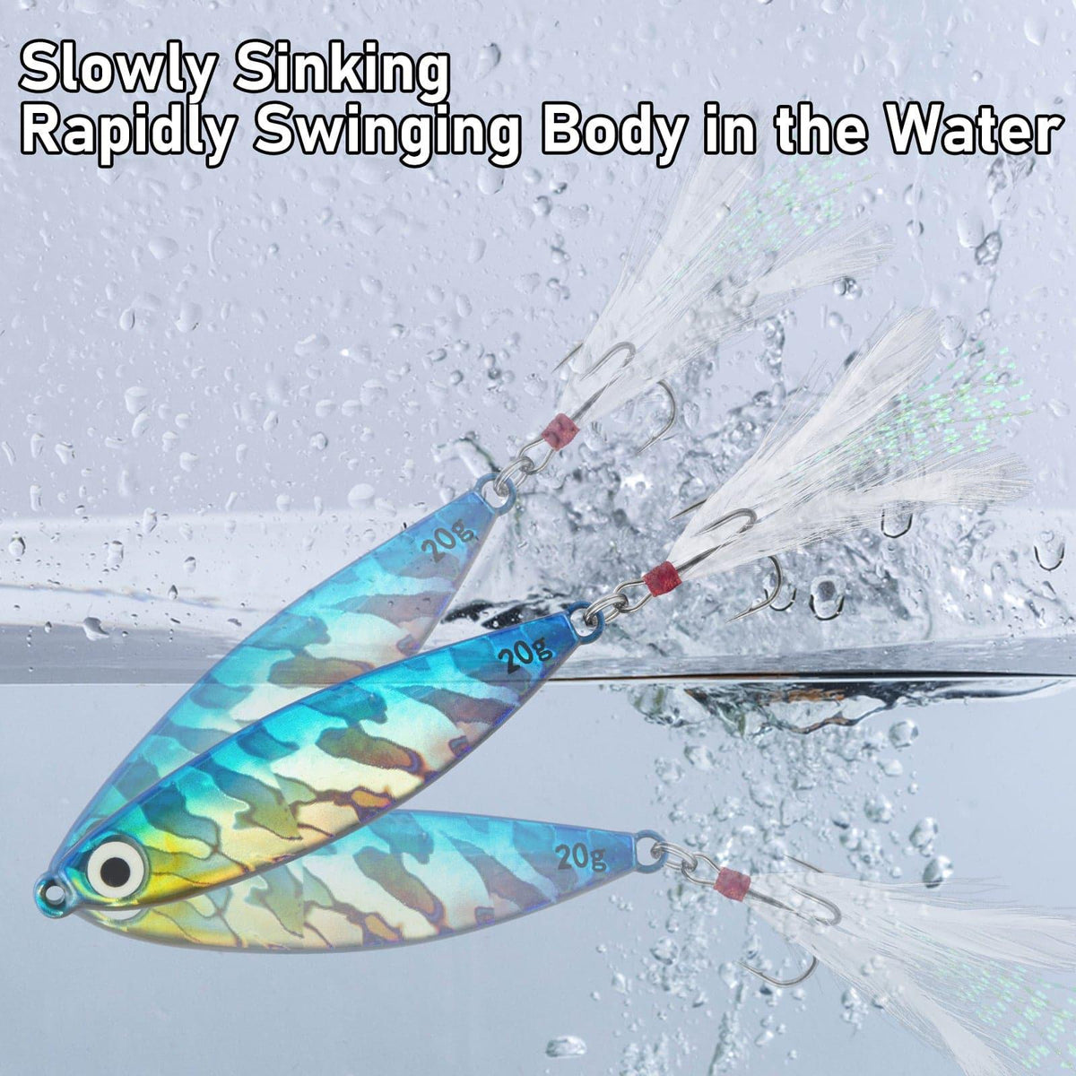 Dr.Fish 5pcs Spinner Hard Bait 2.5'' 0.7oz - Dr.Fish Tackles