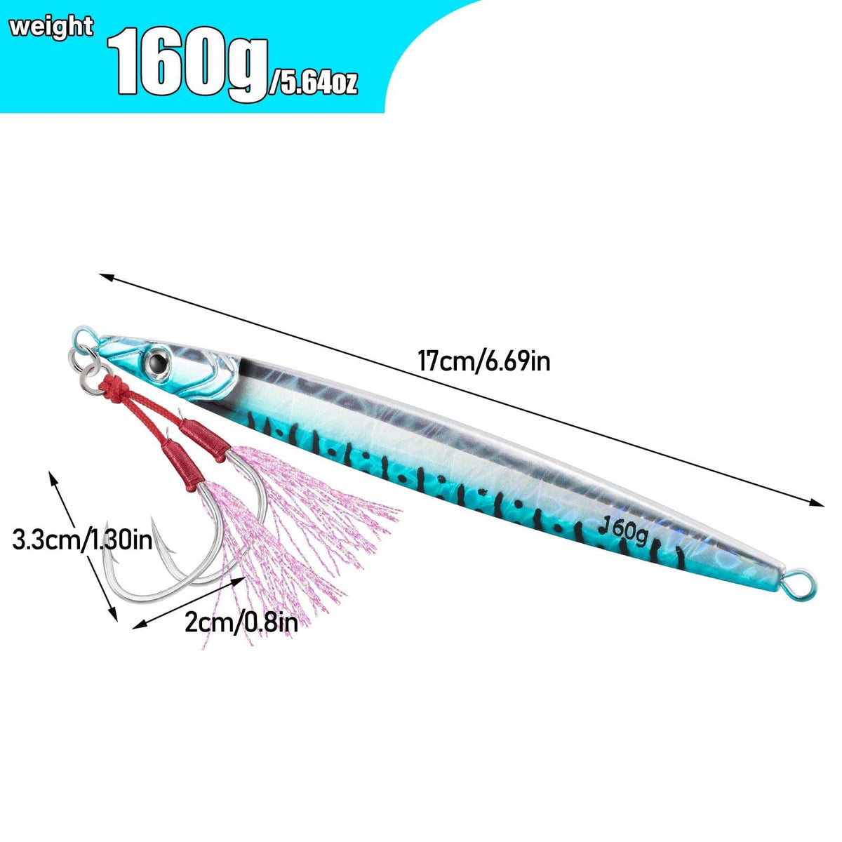 Dr.Fish Long Casting Metal Jigs 6.69‘â€?5.64oz - Dr.Fish Tackles