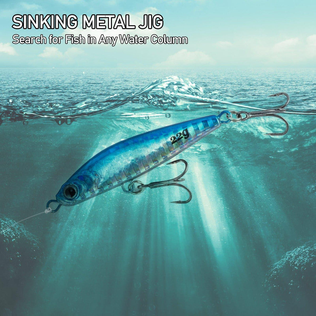 Dr.Fish 5pcs Sinking Diamond Spoon Jig 2.17-2.44'' 1/2-3/4oz - Dr.Fish Tackles