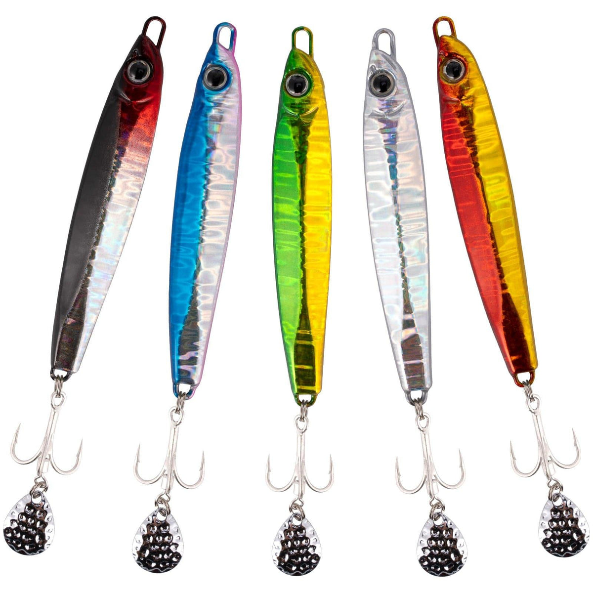Dr.Fish 5pcs Metal  Spinner Vertical Jigs 3-3.75'' - Dr.Fish Tackles