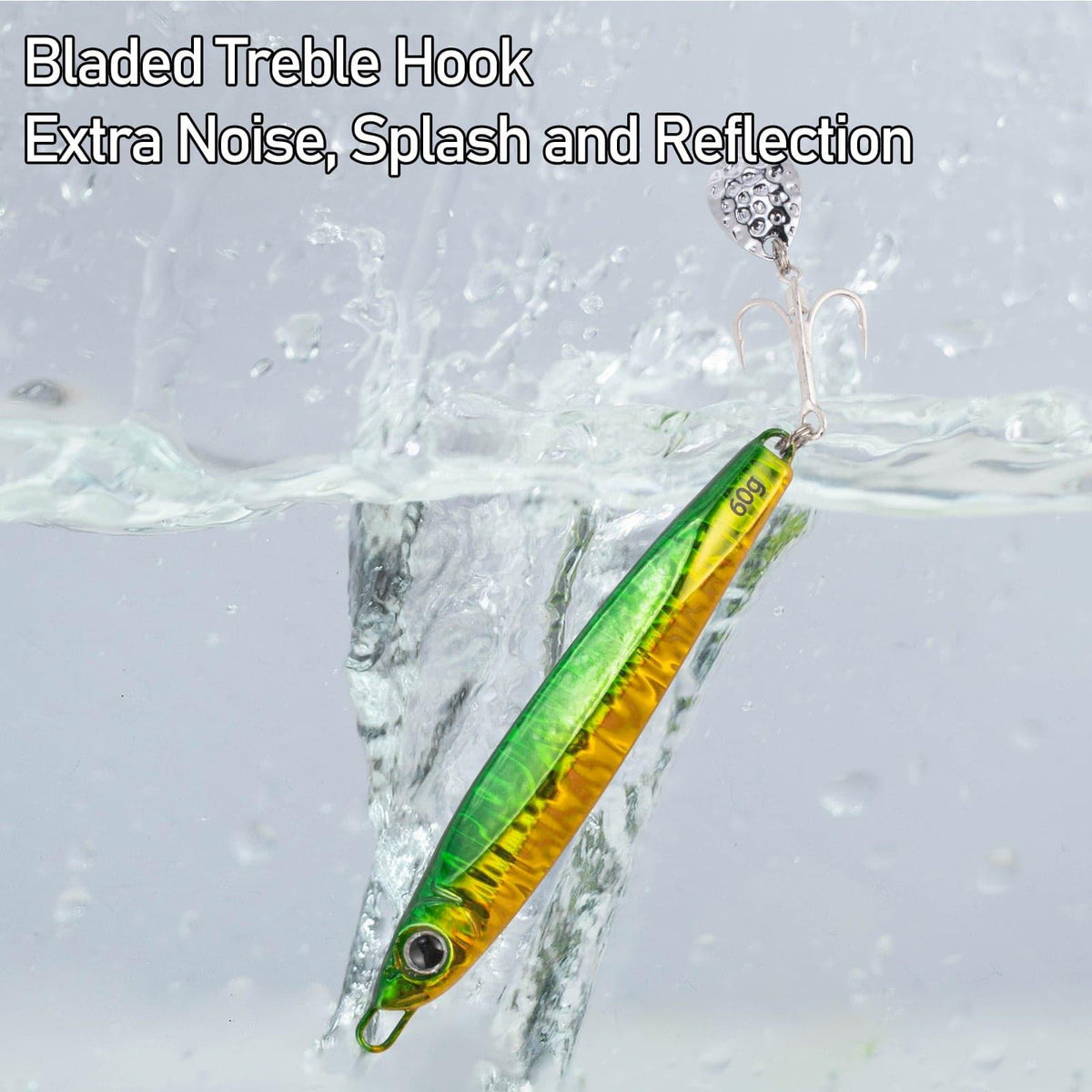 Dr.Fish 5pcs Metal  Spinner Vertical Jigs 3-3.75'' - Dr.Fish Tackles