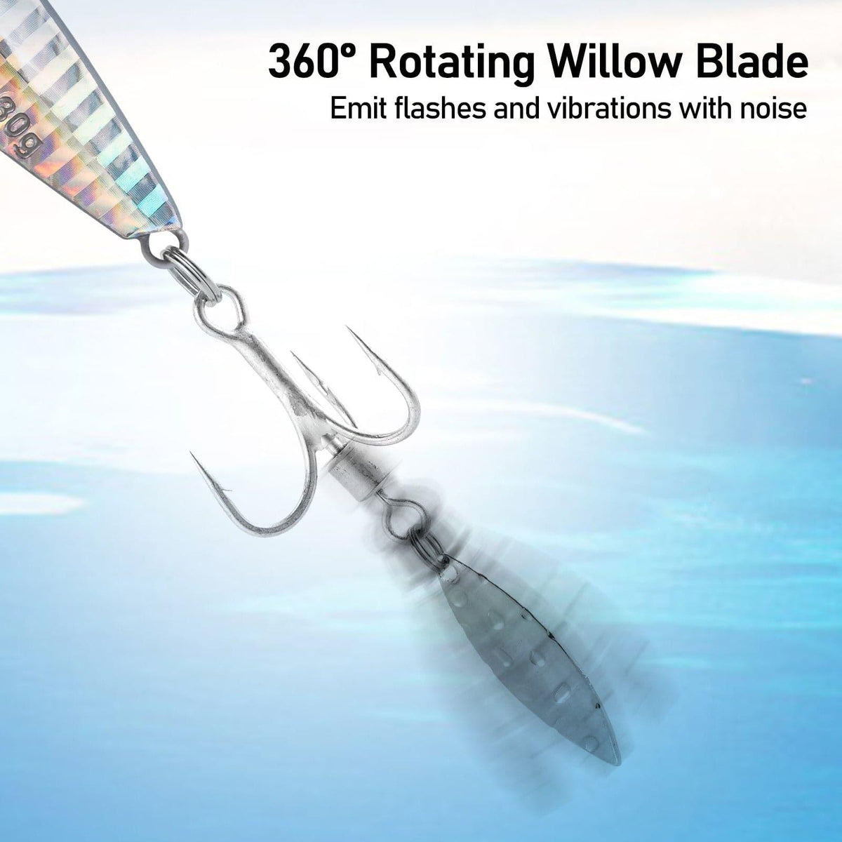 Dr.Fish 5pcs Spinner Blade Vertical Diamond Jig  0.25-1.06 oz - Dr.Fish Tackles