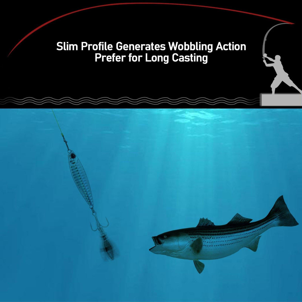 Dr.Fish 5pcs Spinner Blade Vertical Diamond Jig  0.25-1.06 oz - Dr.Fish Tackles