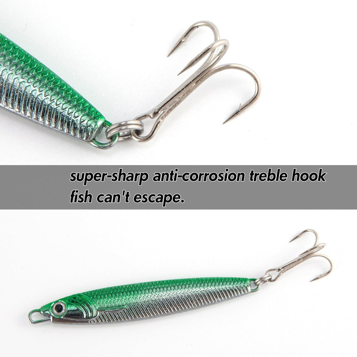 Dr.Fish 3pcs Metal Sea Fishing Lures 1.06oz - Dr.Fish Tackles