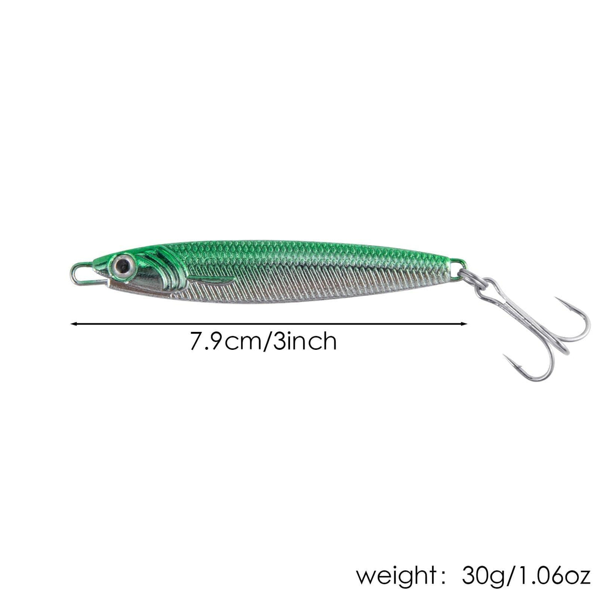 Dr.Fish 3pcs Metal Sea Fishing Lures 1.06oz - Dr.Fish Tackles