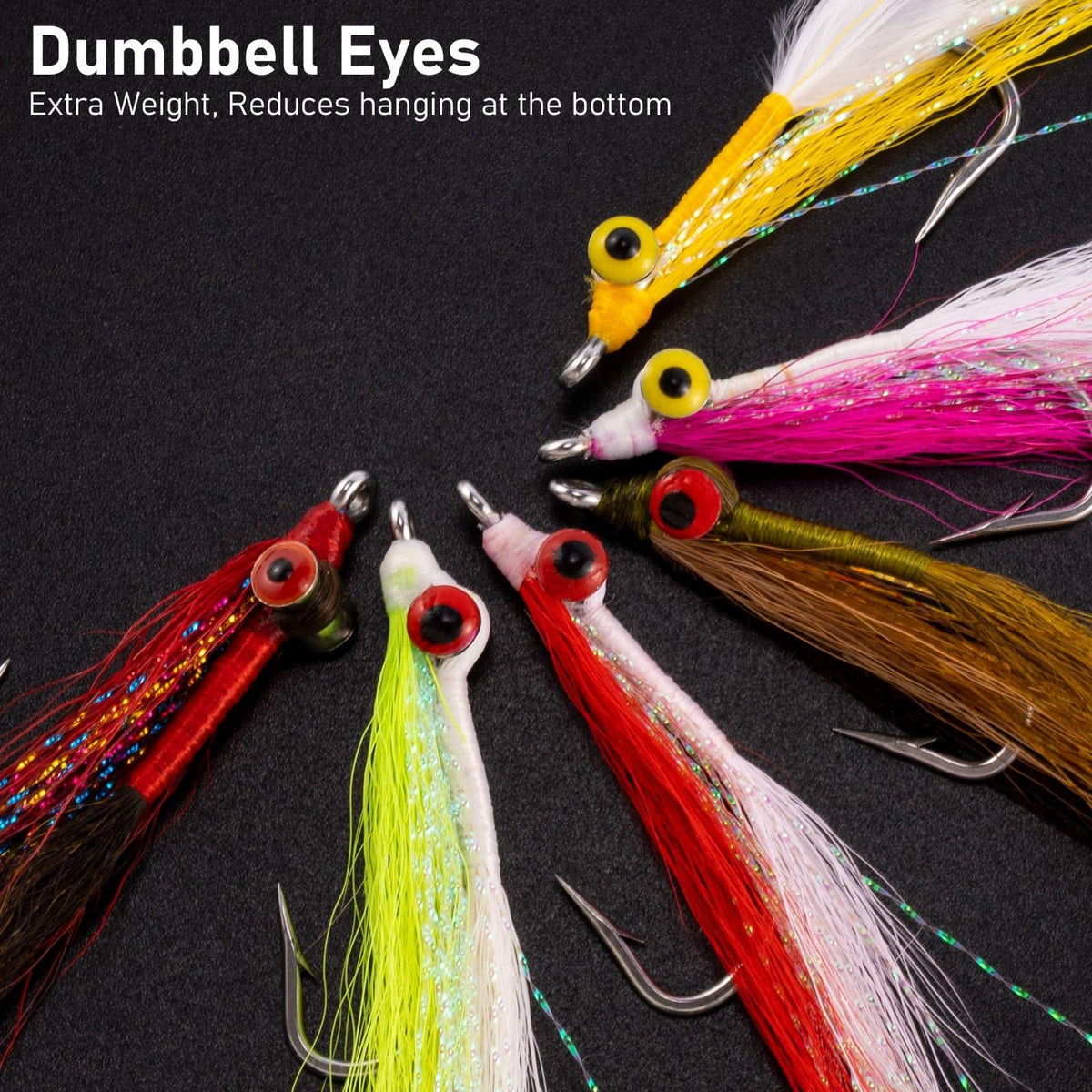 Dr.Fish 6pcs Clouser Minnow Fishing Flies #4-2/0 - Dr.Fish Tackles