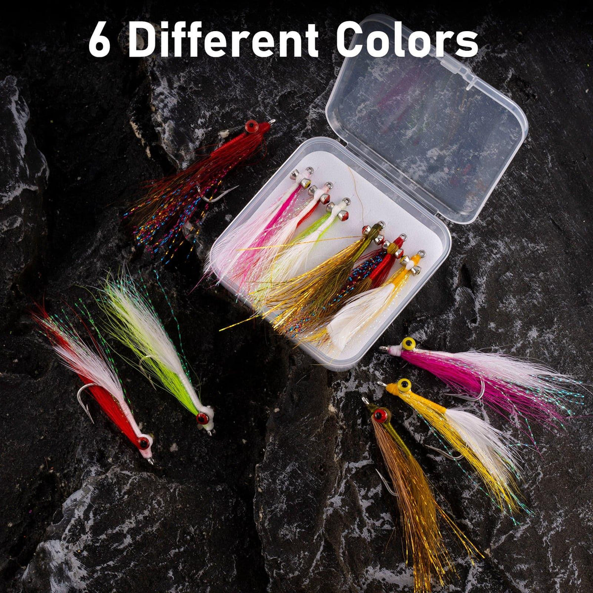 Dr.Fish 6pcs Clouser Minnow Fishing Flies #4-2/0 - Dr.Fish Tackles