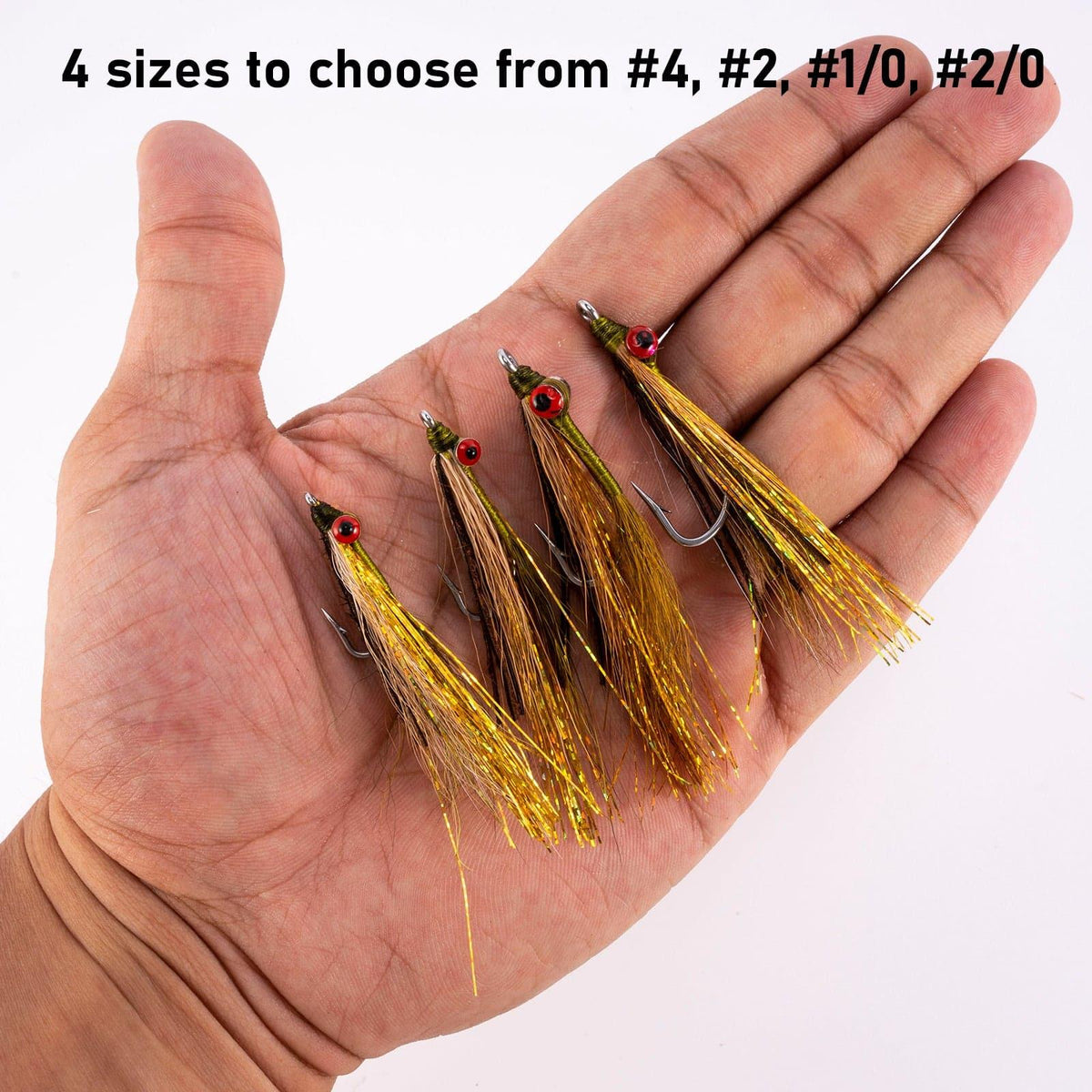 Dr.Fish 6pcs Clouser Minnow Fishing Flies #4-2/0 - Dr.Fish Tackles