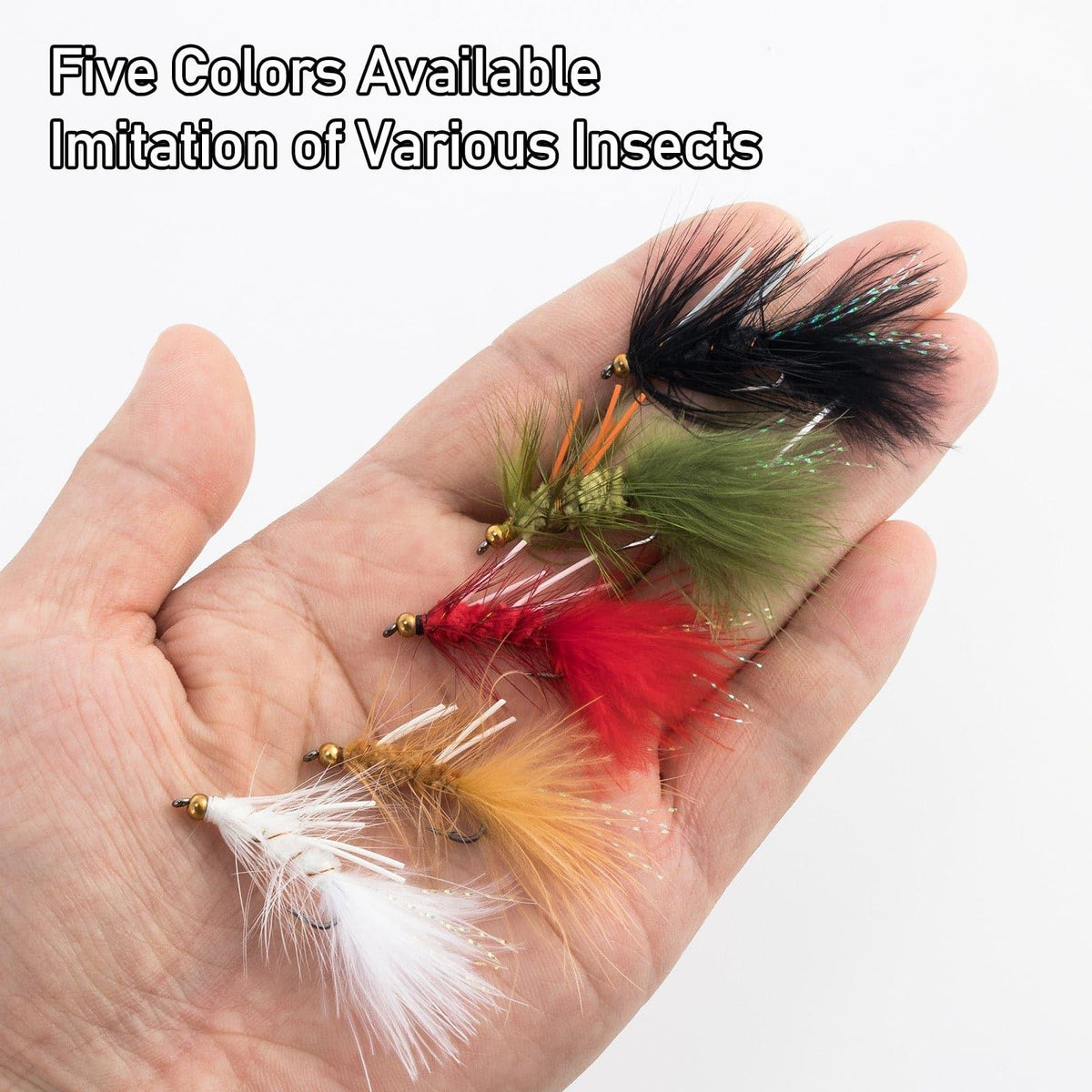 Dr.Fish 15pcs Wooly Bugger Flies 0.4g - Dr.Fish Tackles