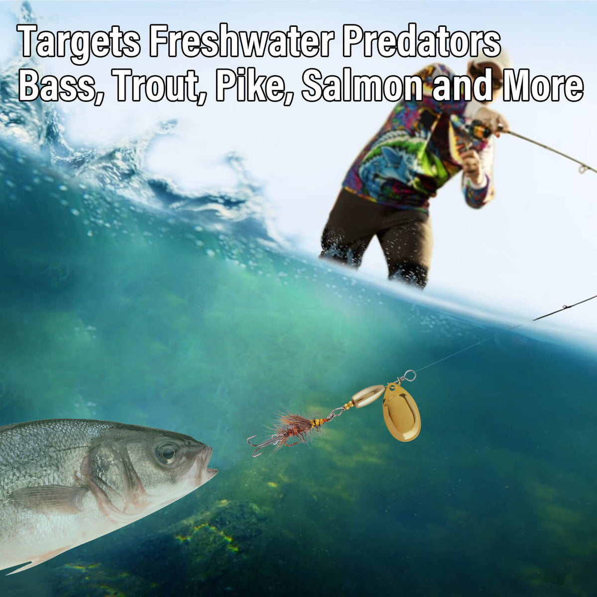 Dr.Fish 5pcs Trout Spinners Lures Kit