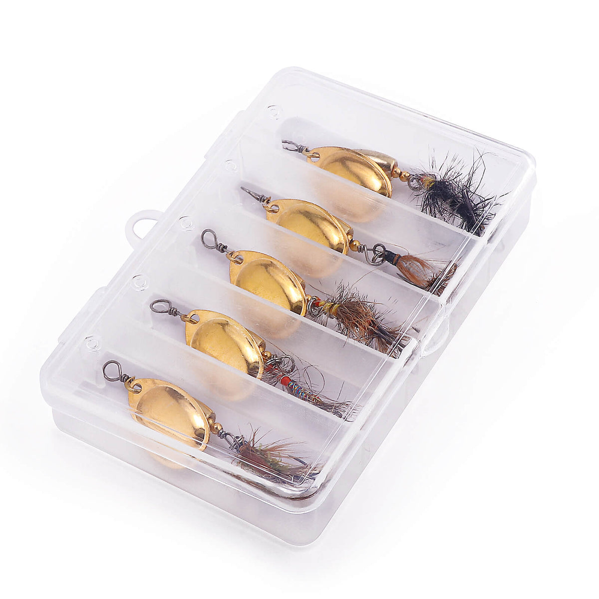 Dr.Fish 5pcs Trout Spinners Lures Kit