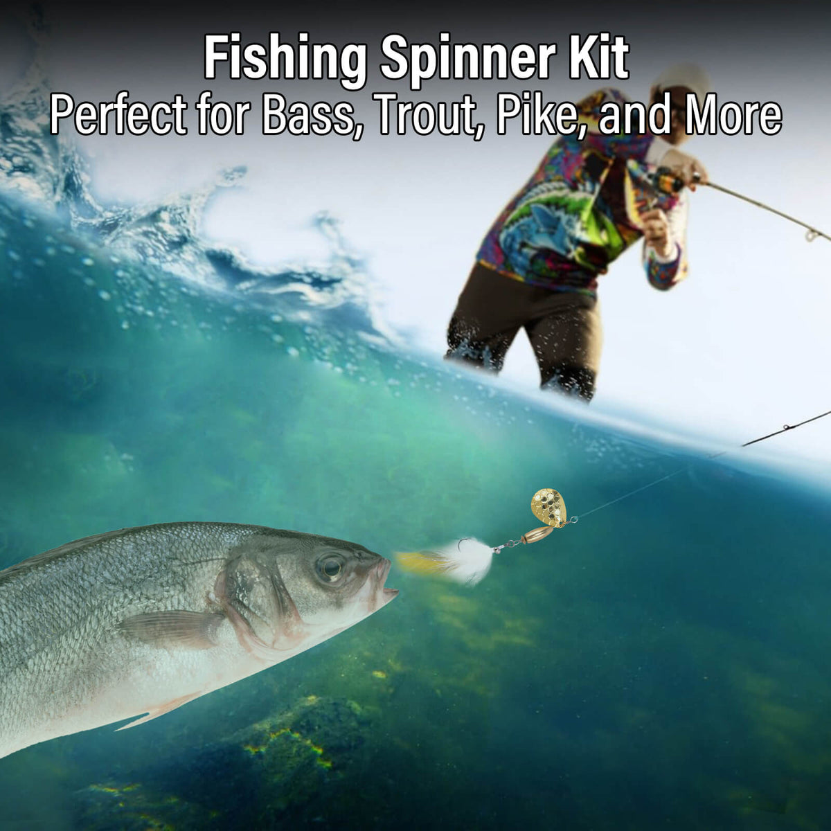 Dr.Fish 5pcs Bunny Streamer Spinner Lures Kit