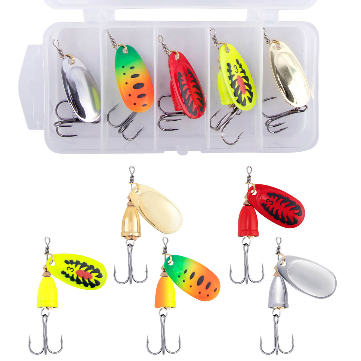 Dr.Fish Trout Spinners Lures Kit 1/4oz