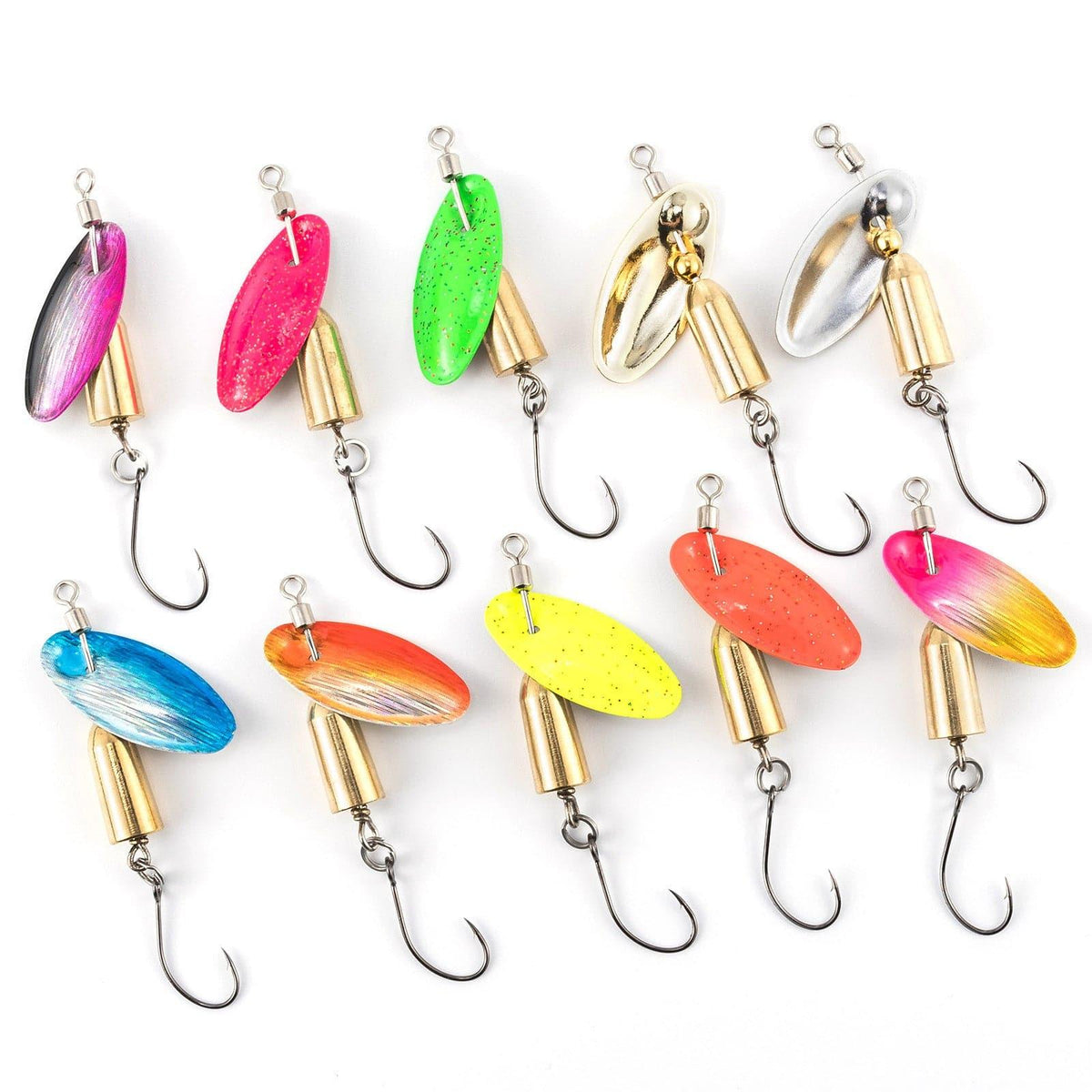 Dr.Fish 10pcs  Spinnerbait Lures Kits   2.44'' 1/4oz - Dr.Fish Tackles