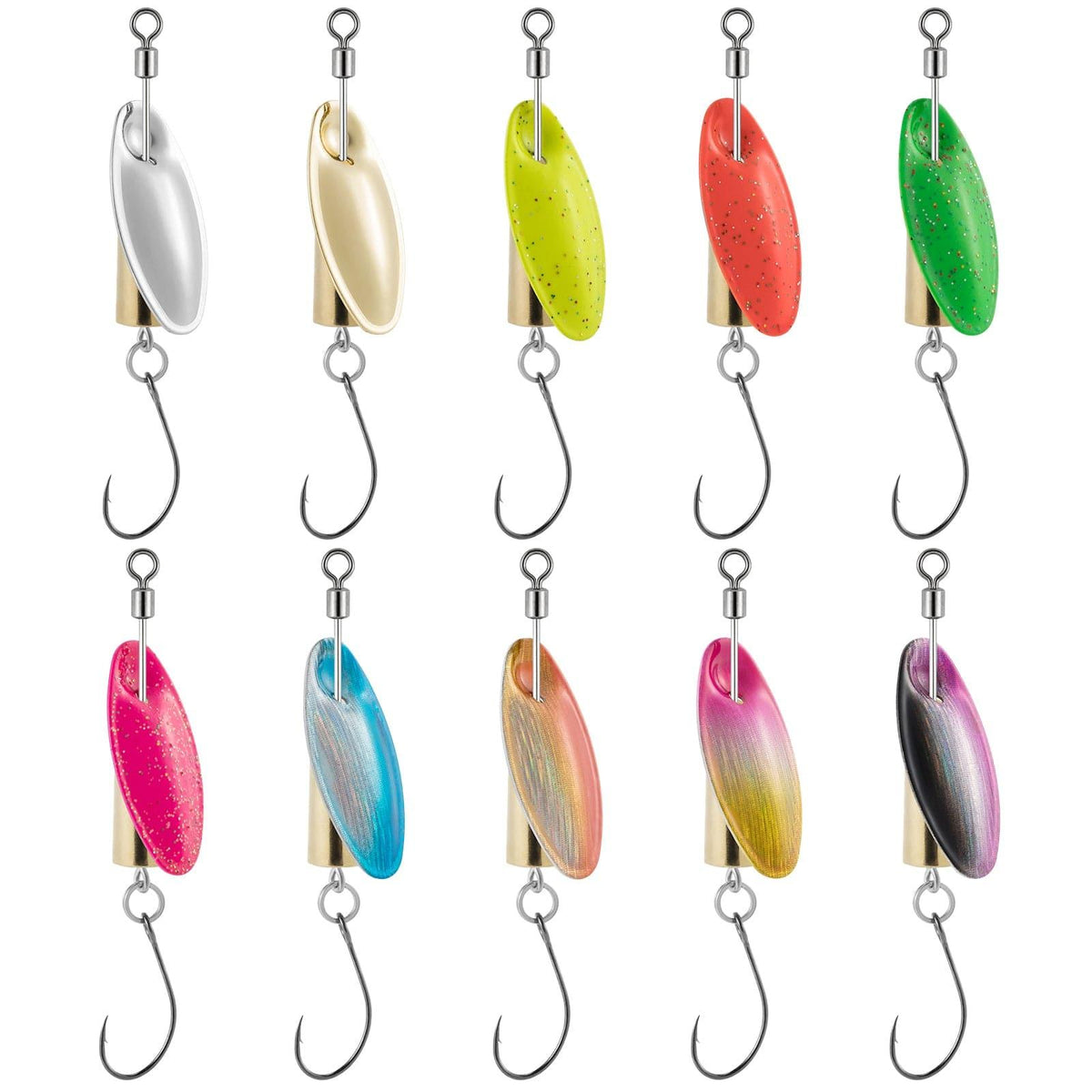 Dr.Fish 10pcs  Spinnerbait Lures Kits   2.44'' 1/4oz - Dr.Fish Tackles