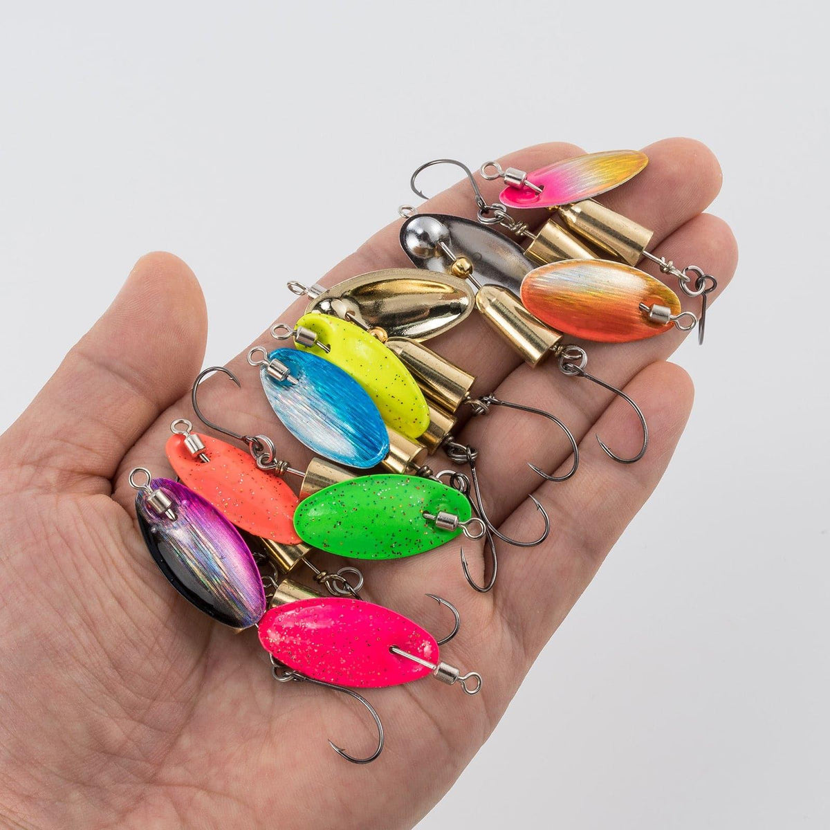 Dr.Fish 10pcs  Spinnerbait Lures Kits   2.44'' 1/4oz - Dr.Fish Tackles