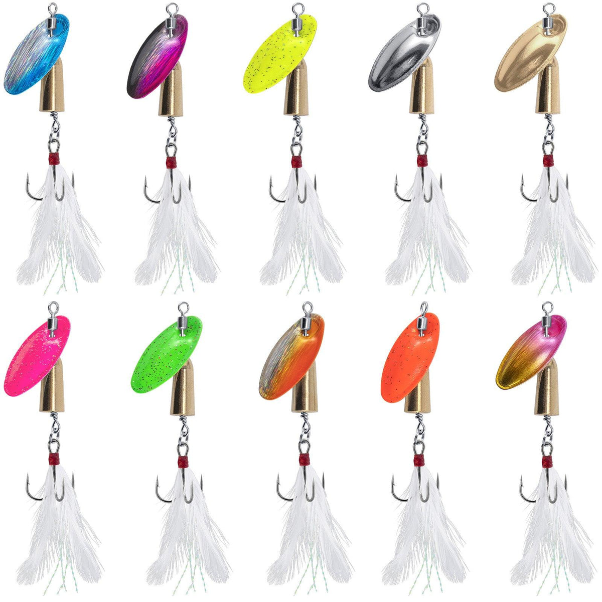 Dr.Fish 10pcs Spinnerbait Lures Kits 3.5/7.5g - Dr.Fish Tackles
