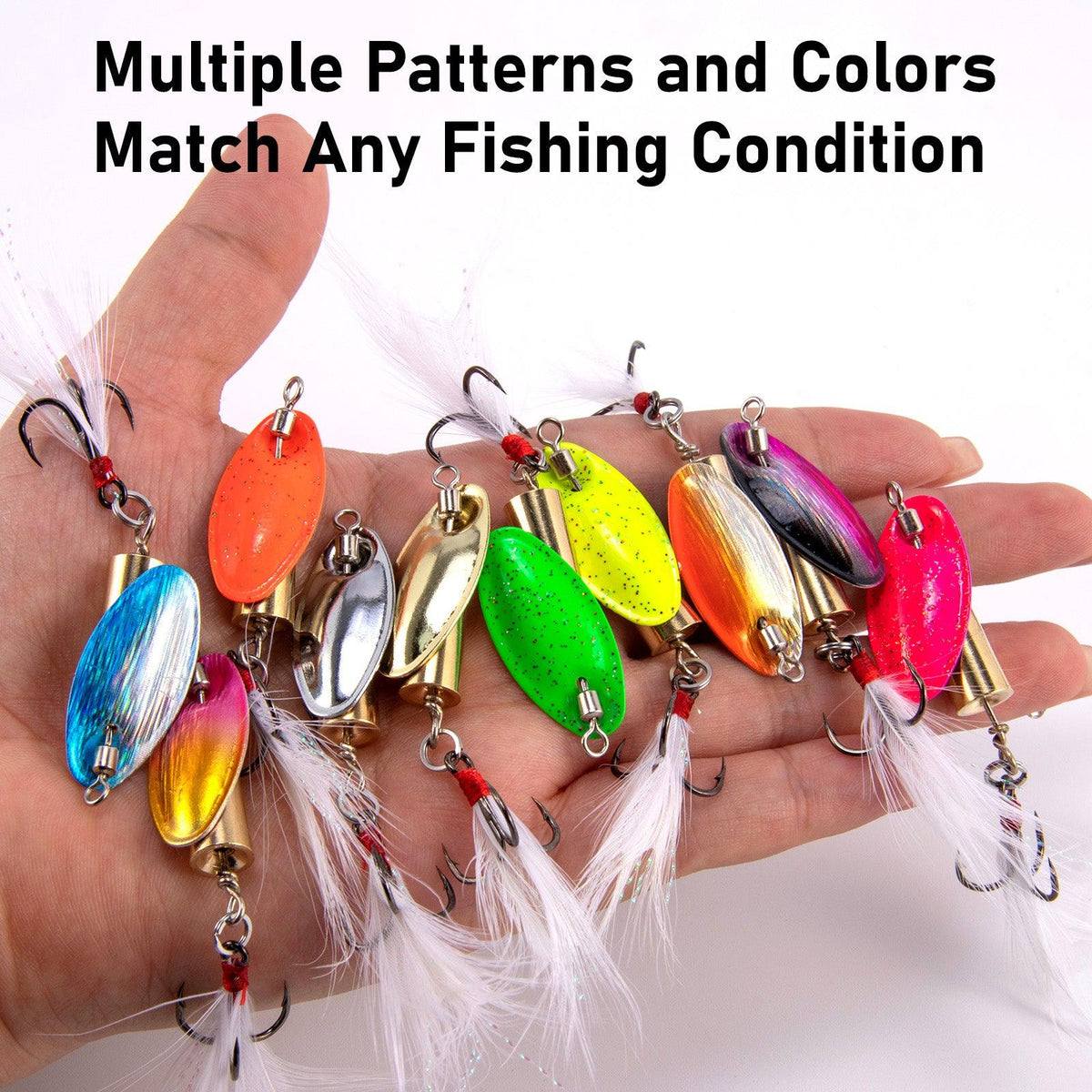 Dr.Fish 10pcs Spinnerbait Lures Kits 3.5/7.5g - Dr.Fish Tackles