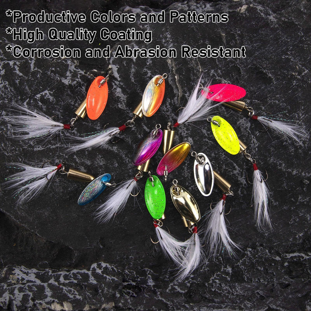 Dr.Fish 10pcs Spinnerbait Lures Kits 3.5/7.5g - Dr.Fish Tackles