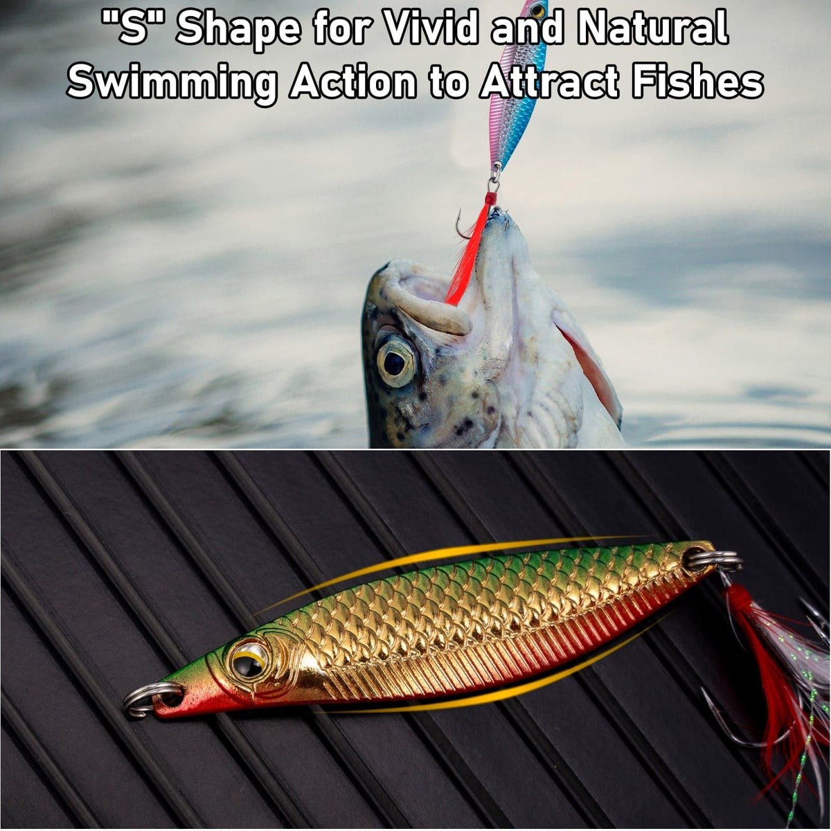 Dr.Fish 5pcs Metal Roostertail Spoon Lures 15/30g - Dr.Fish Tackles