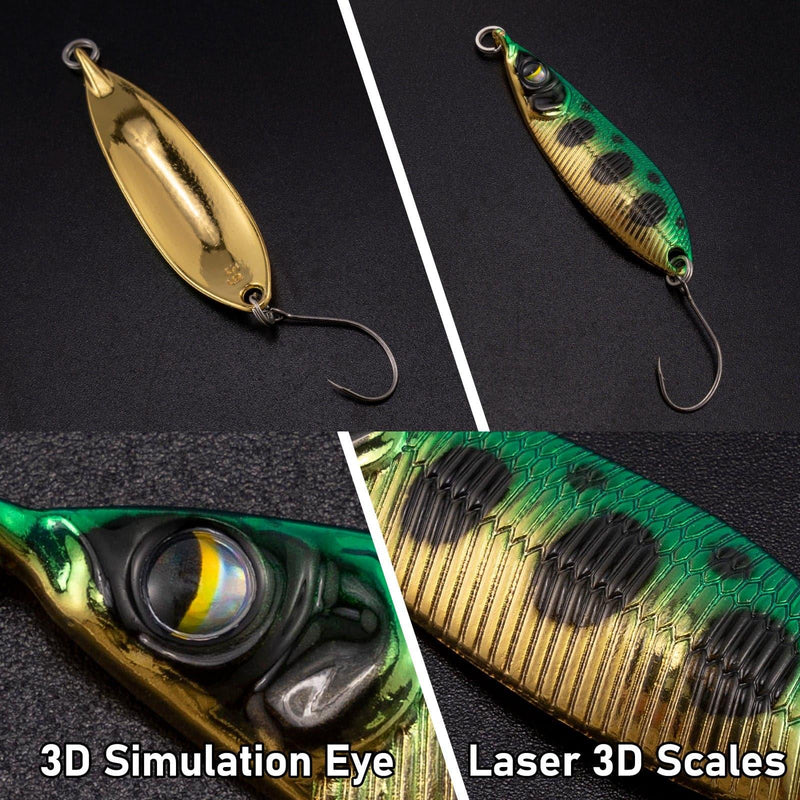 Dr.Fish 6pcs Trout Fishing Spoon Lure Kit  1/8  3/16oz - Dr.Fish Tackles