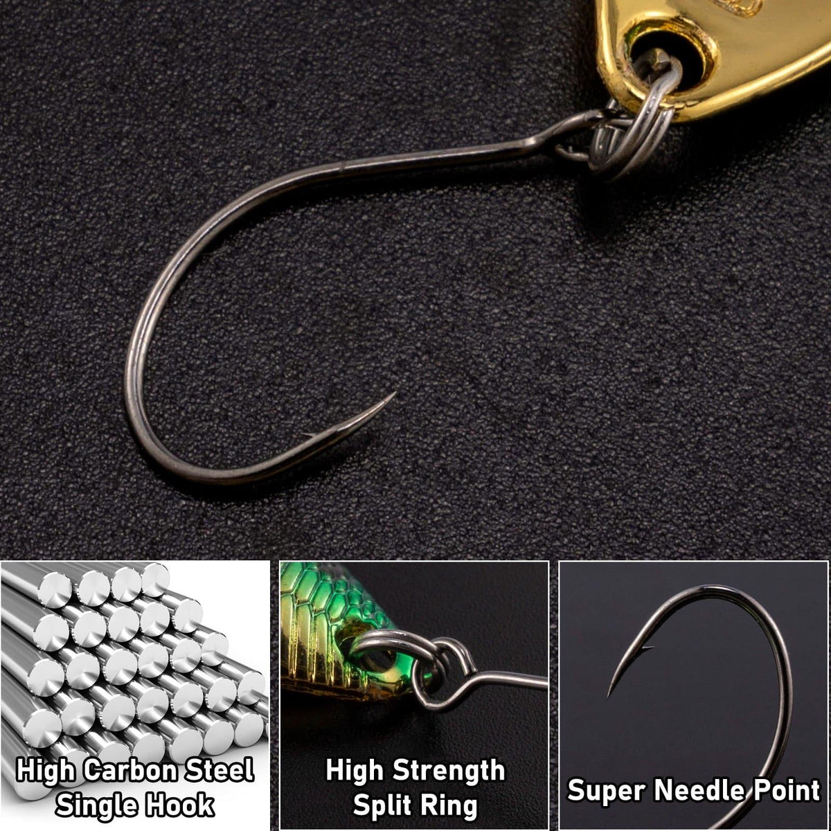 Dr.Fish 6pcs Trout Fishing Spoon Lure Kit  1/8  3/16oz - Dr.Fish Tackles