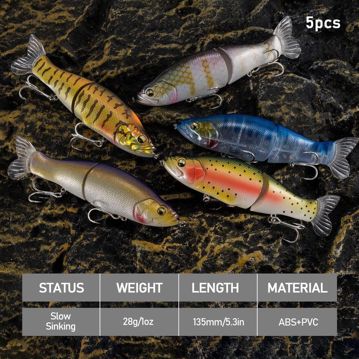 Dr.Fish  Jointed Swimbait Glide Lure 5.3''1oz - Dr.Fish Tackles