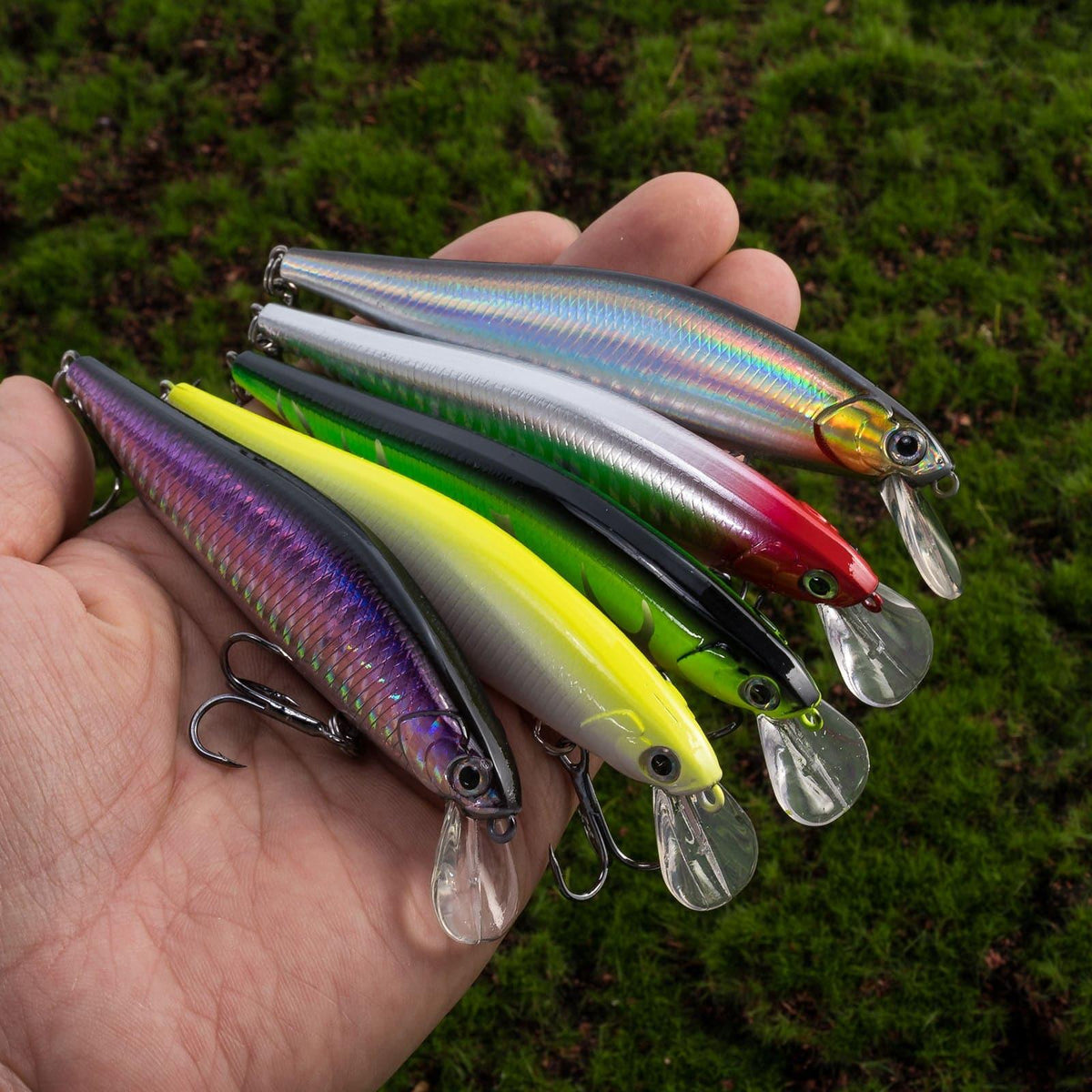 Dr.Fish 5pcs Minnow Fishing Lures 4.33"  0.49 oz - Dr.Fish Tackles