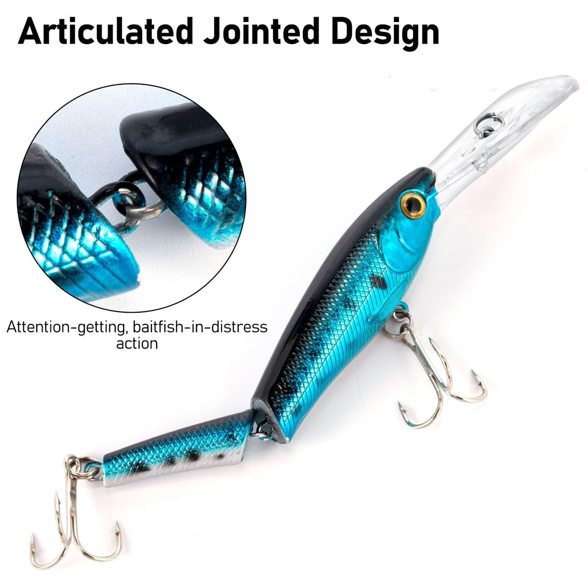 Dr.Fish 6pcs Jointed Jerkbait Minnow Lures 5.3" 1/2oz - Dr.Fish Tackles