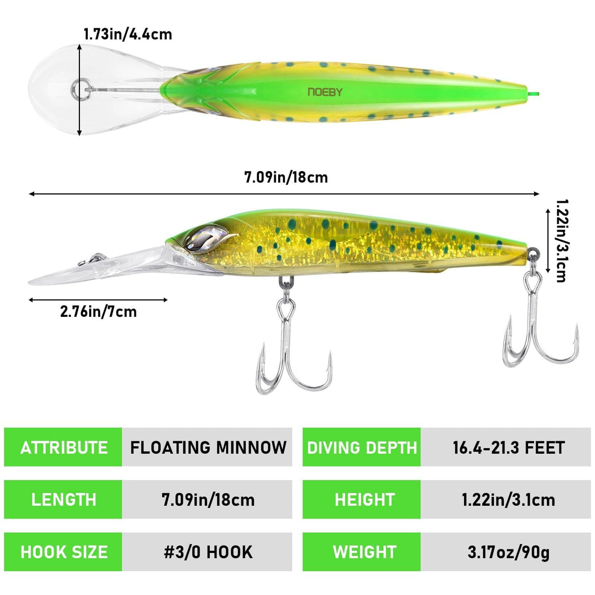 Dr.Fish Minnow Jerkbait Saltwater Lures 7.09" - Dr.Fish Tackles