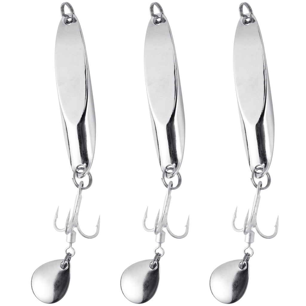 dexter wedge fishing lure Dr.Fish 3pcs Sea Fishing Silver Spoons