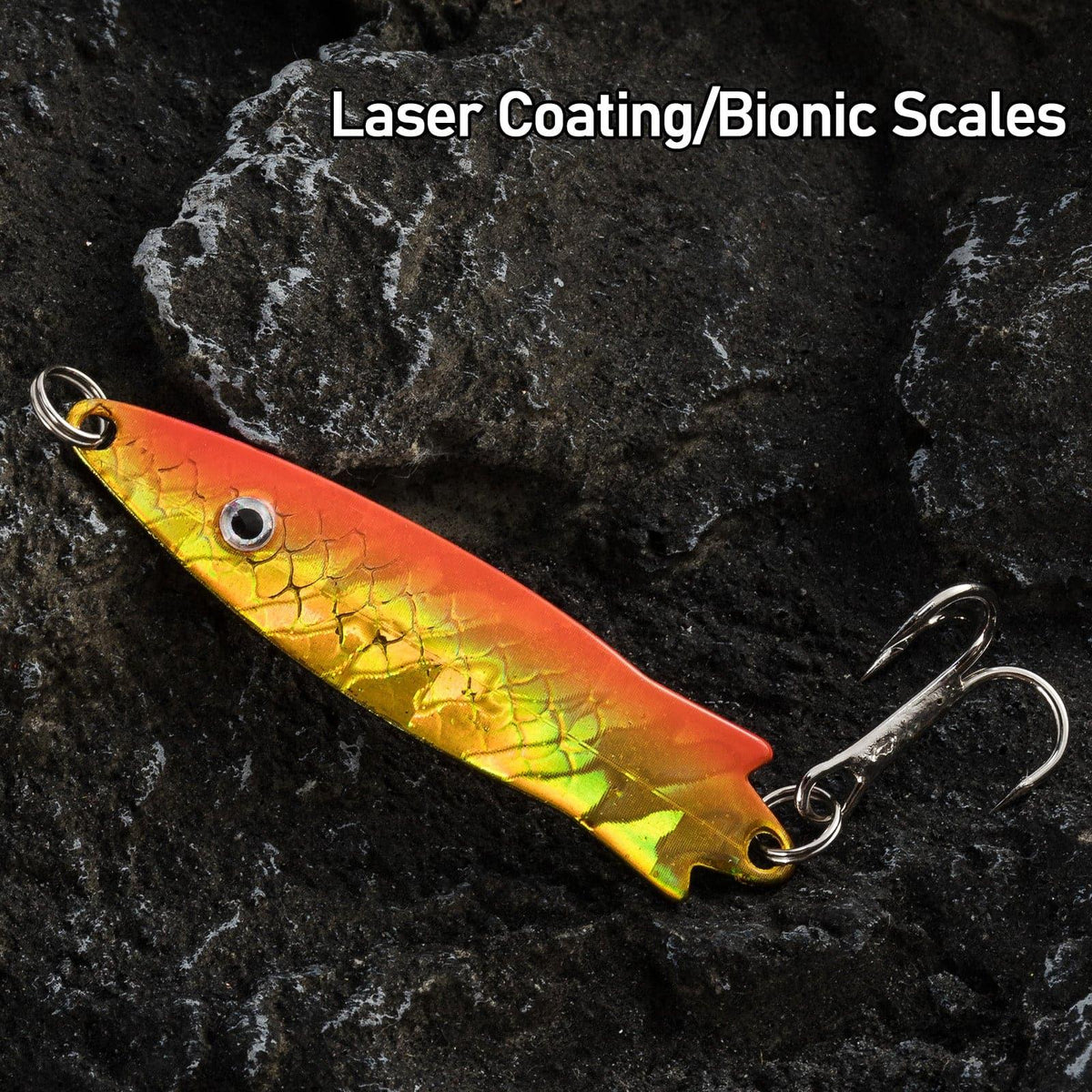 Dr.Fish 4pcs Spoons Fishing Spinners Lures 2.28'' 0.4oz - Dr.Fish Tackles