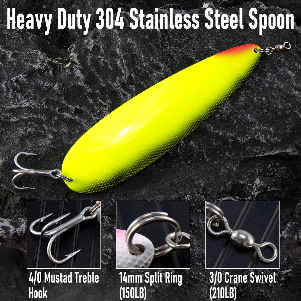 Dr.Fish Heavy Duty Flutter Spoon 8" - Dr.Fish Tackles