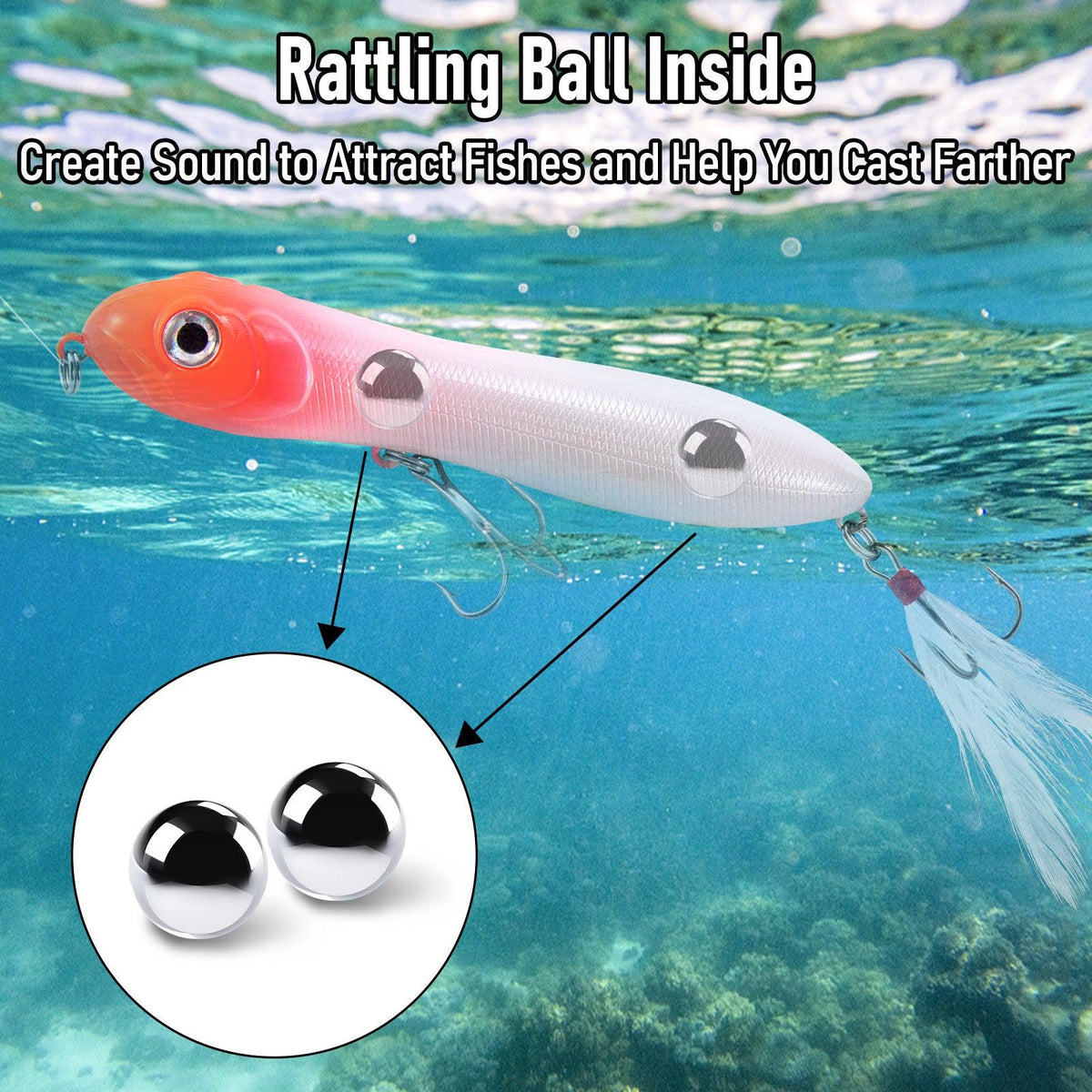 Dr.Fish 6pcs Topwater Fishing Lures 4'' - Dr.Fish Tackles