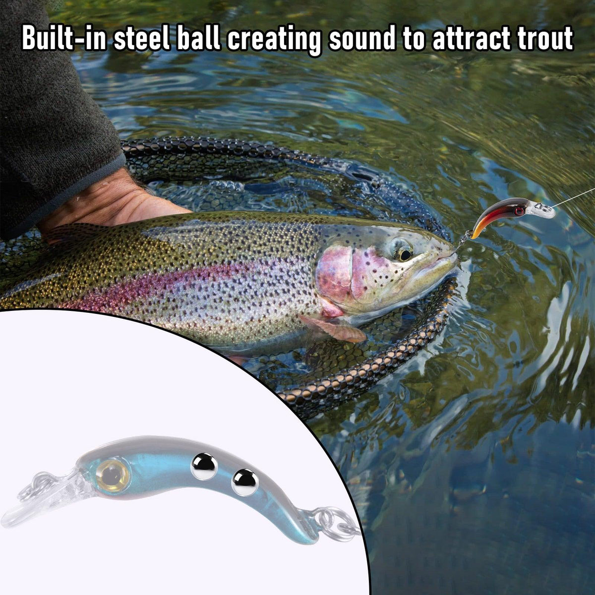 Dr.Fish 8pcs Forellen Wobbler  4cm 1.5g - Dr.Fish Tackles
