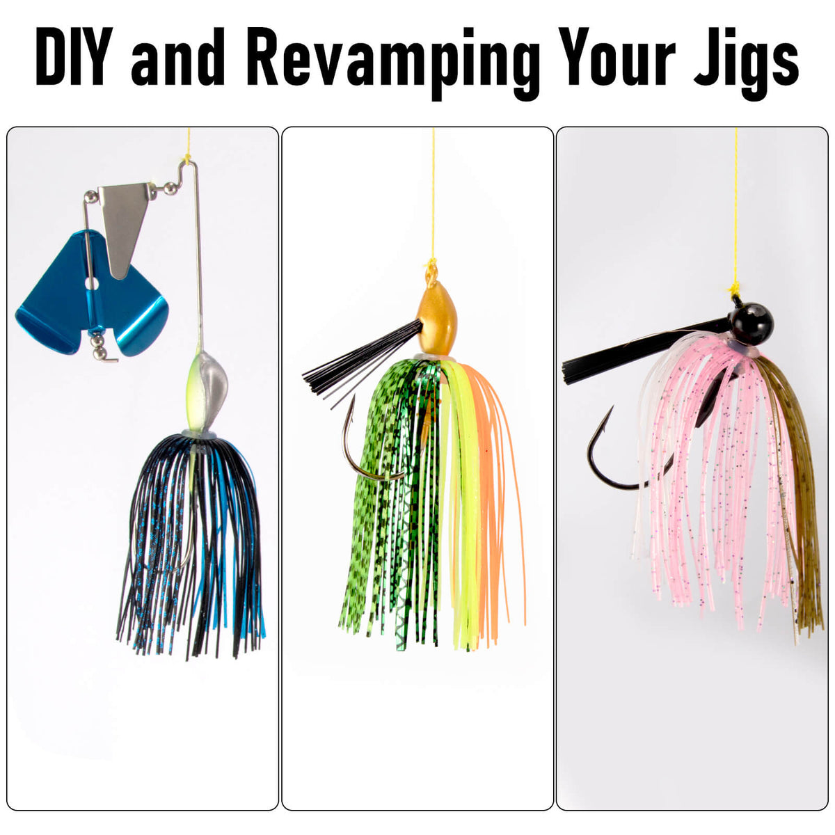 Dr.Fish 15pcs Umbrella Replacement Jig Skirts